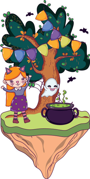 万圣节孩子们的漫画图片下载