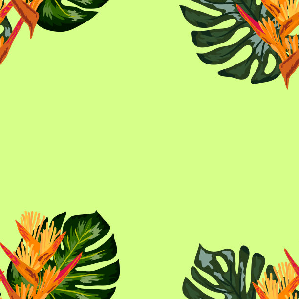 无缝墙纸图案夏日丛林艺术中图片下载