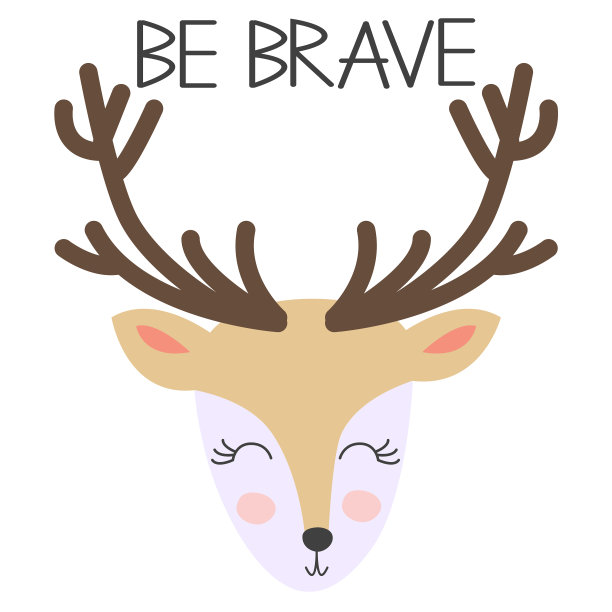 鹿儿在斯堪的纳维亚风格的明信片图片下载