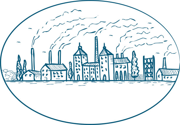 工业革命风景画图片下载