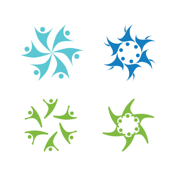 健康人类公司人的标识型创意图片下载