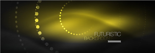 发光的霓虹灯圆线点圆线设计图片下载