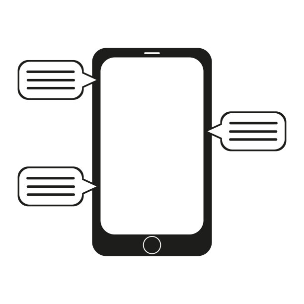 新的聊天消息通知手机平面设计图片下载