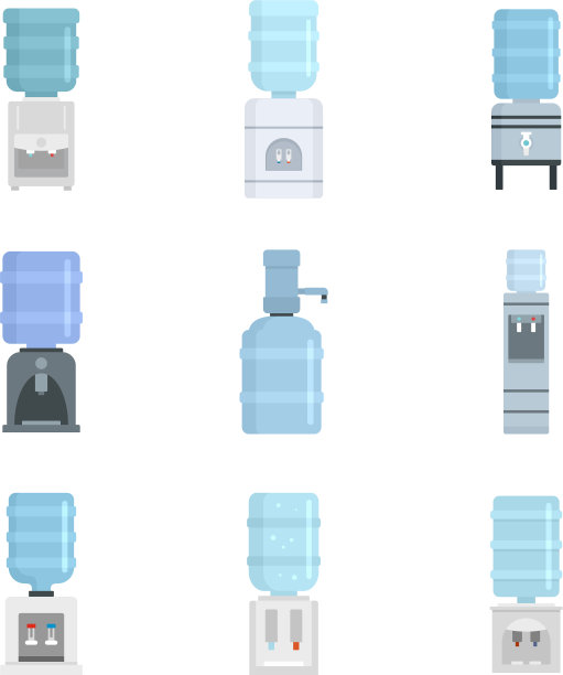 冷水图标设置扁平风格图片下载