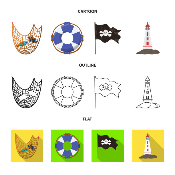 设计旅行和属性标志集图片下载