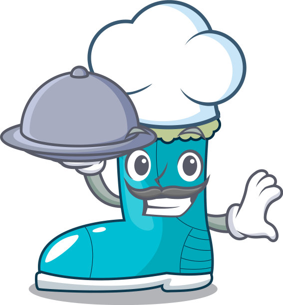 厨师与食物冬季靴的人物rak图片下载