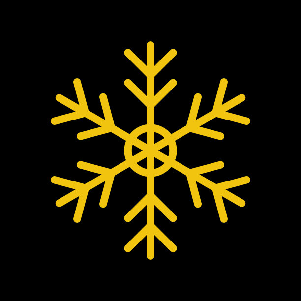 雪花圣诞节填充图标集图片下载