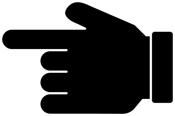 黑色是一个可爱的手势图片下载