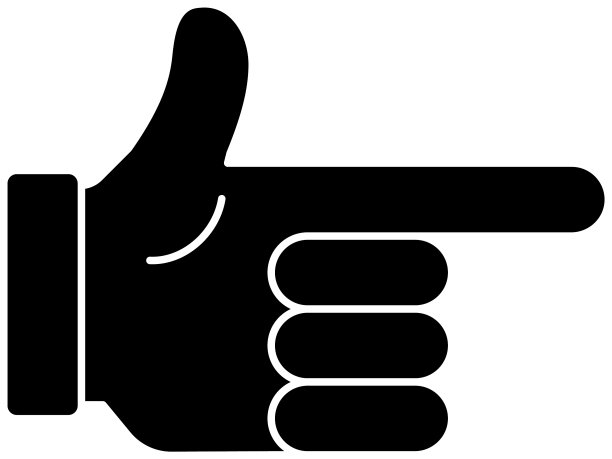 黑色是一个可爱的手势图片下载