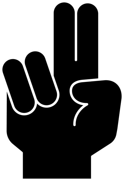 黑色的一个手势图片下载