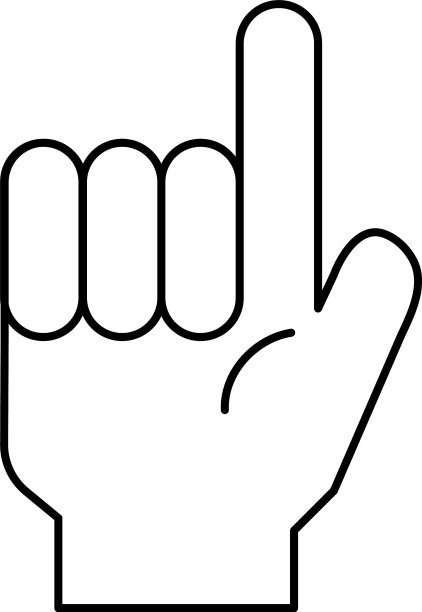 单色手势图片下载