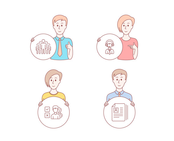 航运支持小组和意见图标CV图片下载