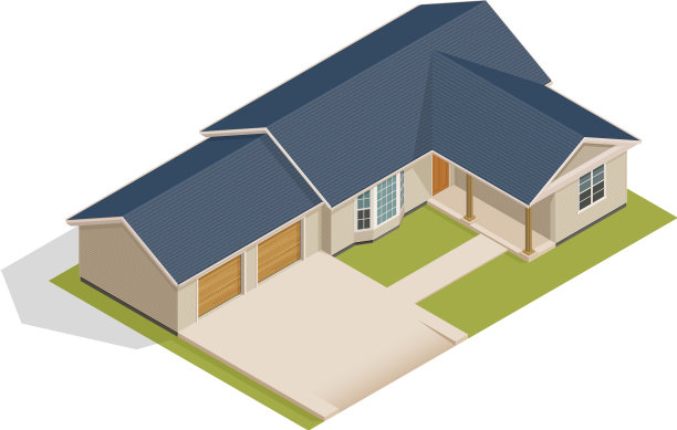 等距郊区住宅双车库图片下载