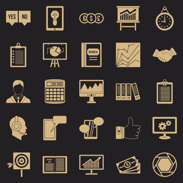 游戏行业图标设置了简单的风格图片下载