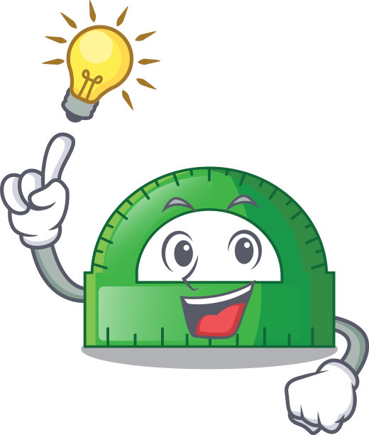 有没有一个想法，量角器孤立在一个漫画图片下载