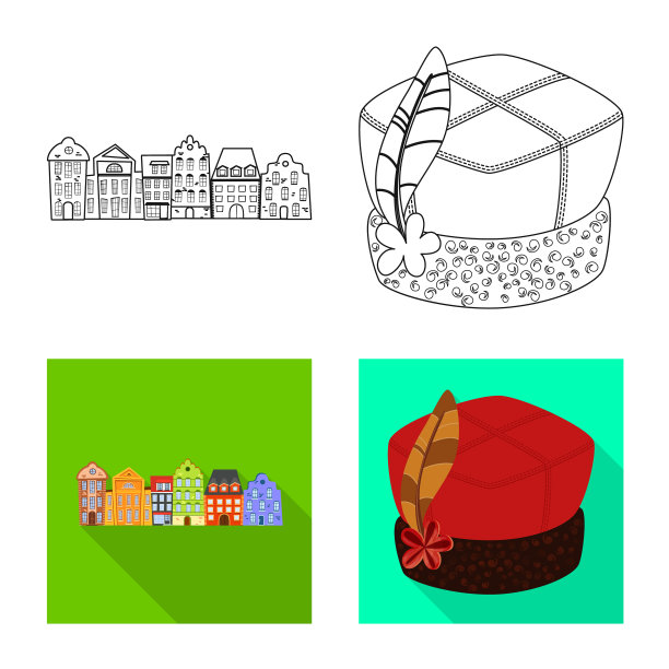 孤立的对象传统和旅游标志图片下载