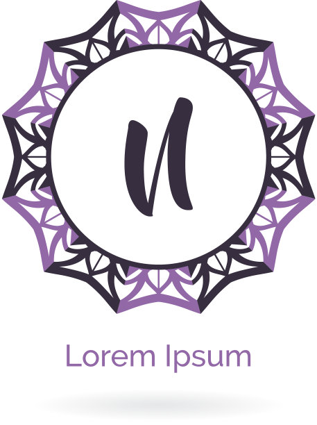 化妆品字母标志设计图片下载