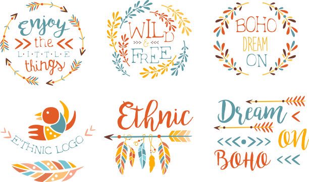 享受小东西手绘徽章集图片下载