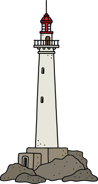 古老的石头灯塔图片下载