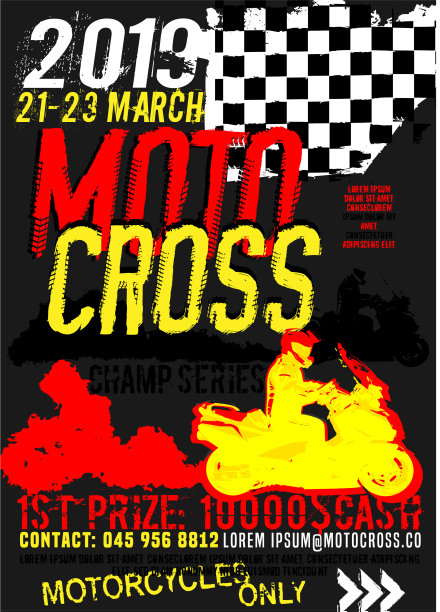 摩托车活动人像海报图片下载