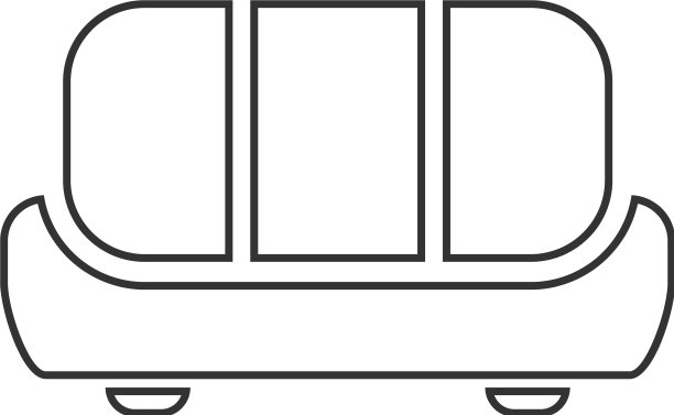 沙发图标平图片下载