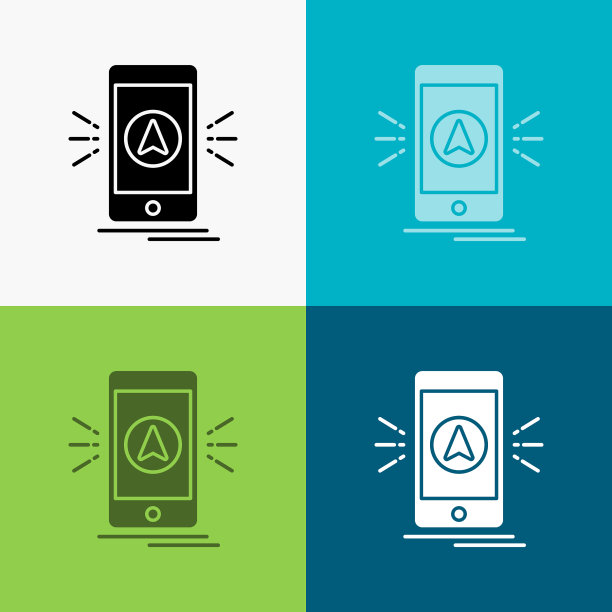 导航应用露营GPS定位图标结束图片下载