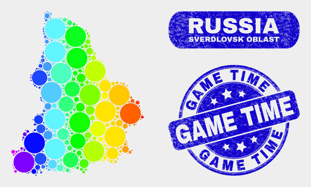 频谱马赛克斯维尔德洛夫斯克地区地图和垃圾图片下载