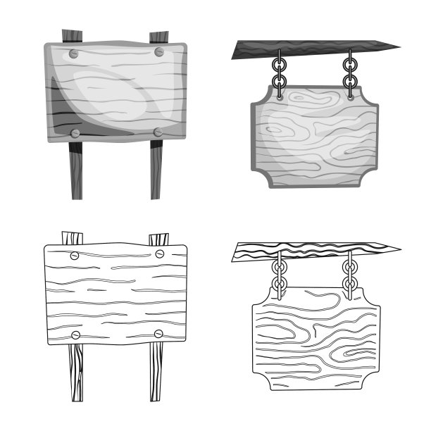 设计原始和森林符号集原始图片下载