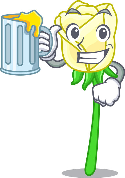 用果汁白玫瑰放在人物桌上图片下载