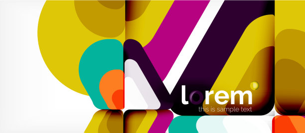 抽象背景，多色几何形状图片下载