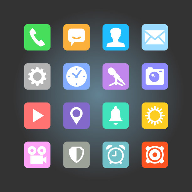 智能手机应用程序图标图片下载