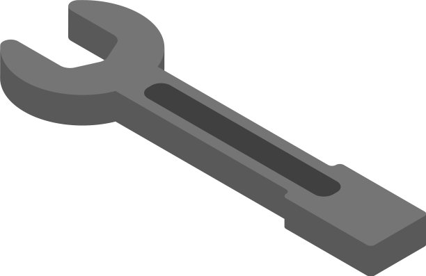 扳手图标等距样式图片下载
