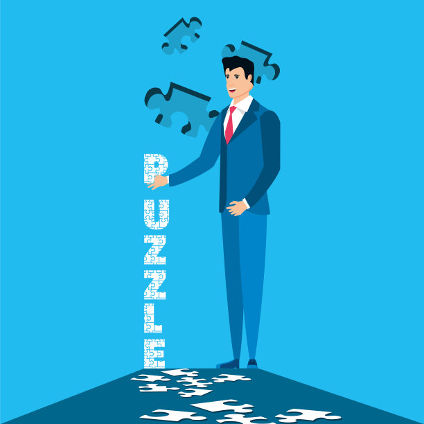 拥有拼图的商人图片下载