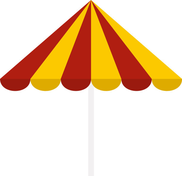海滩伞图标平坦风格图片下载