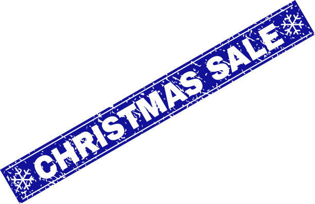 圣诞特卖垃圾矩形邮票印章图片下载