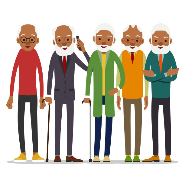 团体有吸引力的非洲老人老黑人图片下载