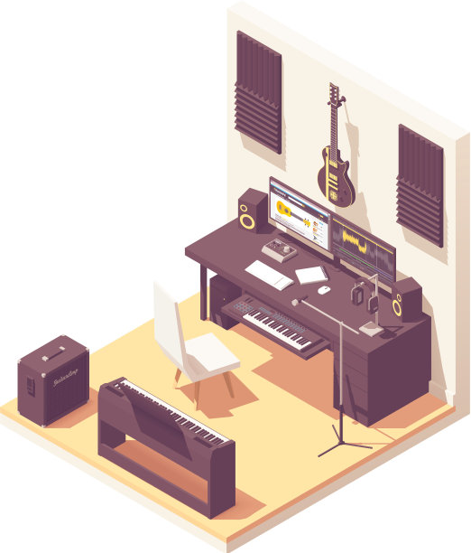 等距家庭音乐录音室图片下载