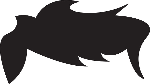 头发图形设计模板孤立图片下载