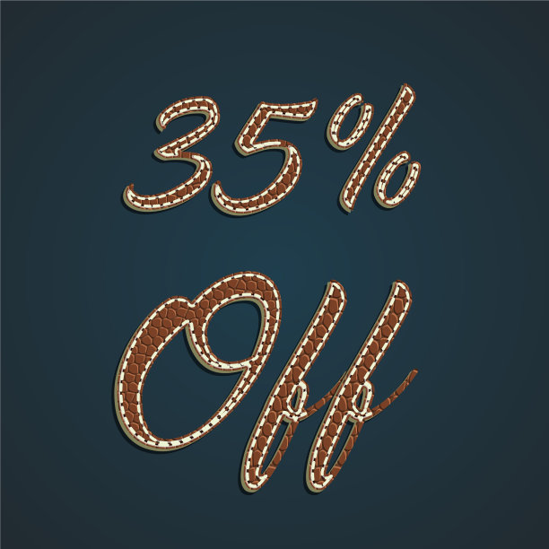 逼真皮革百分比集图片下载