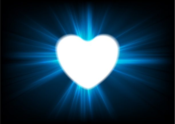 心和发光的发光效果背景图片下载