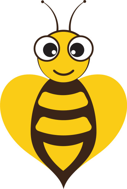 蜜蜂标志模板图标图片下载