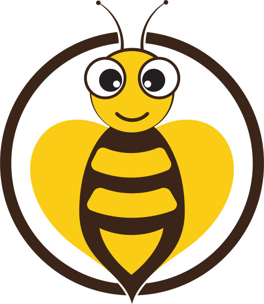 蜜蜂标志模板图标图片下载