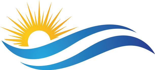 太阳与水波的图标图片下载