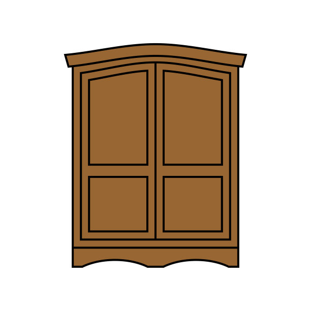 衣柜木材复古家具的衣服复古图片下载