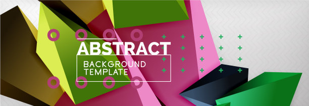 三维多边形形状几何背景图片下载