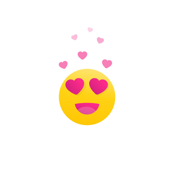 心形眼睛的快乐表情图片下载