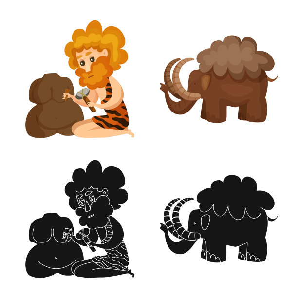 设计演变和史前图标图片下载