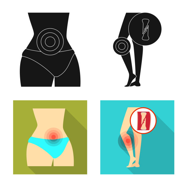 设计医院和渲染标志集图片下载