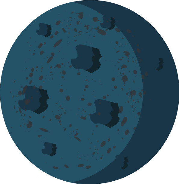 Clipart蓝色星球与它的不平坦的表面图片下载