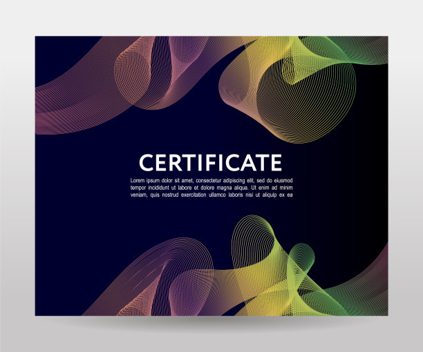 证书模板证书货币梯度图片下载